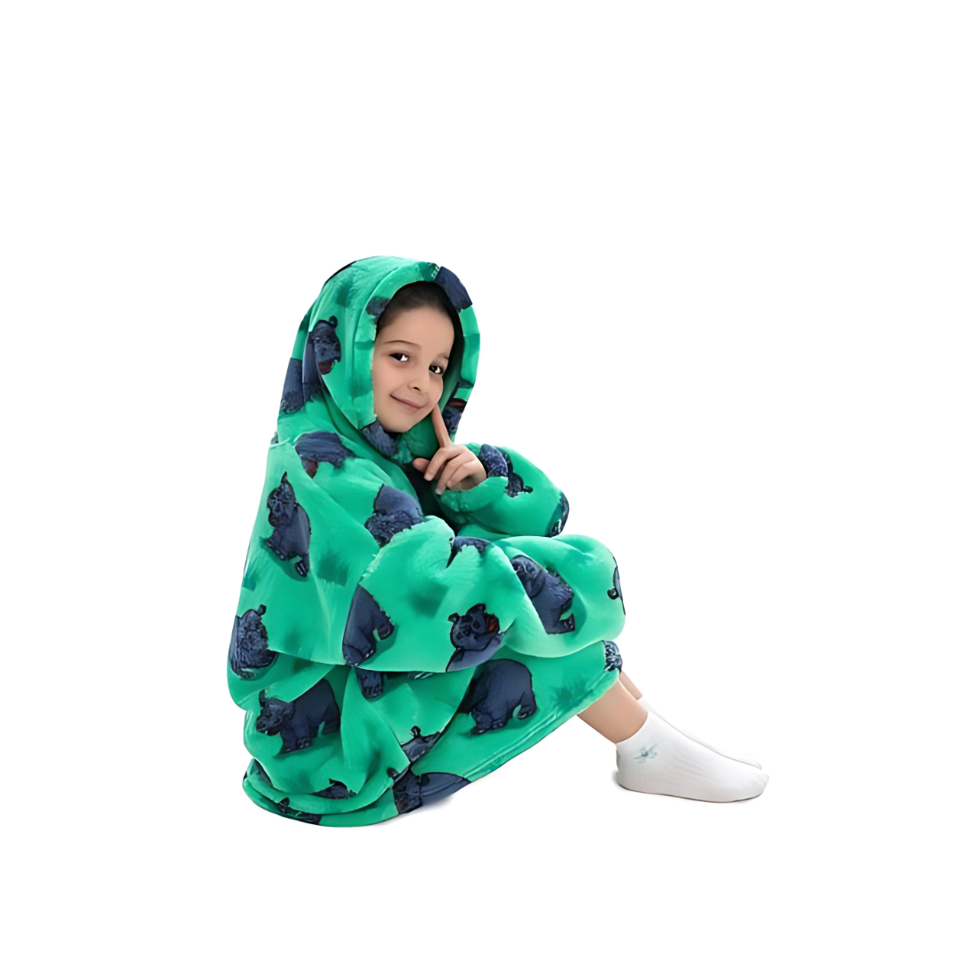 LittleWish - Hippopotamus Hoodie Blanket