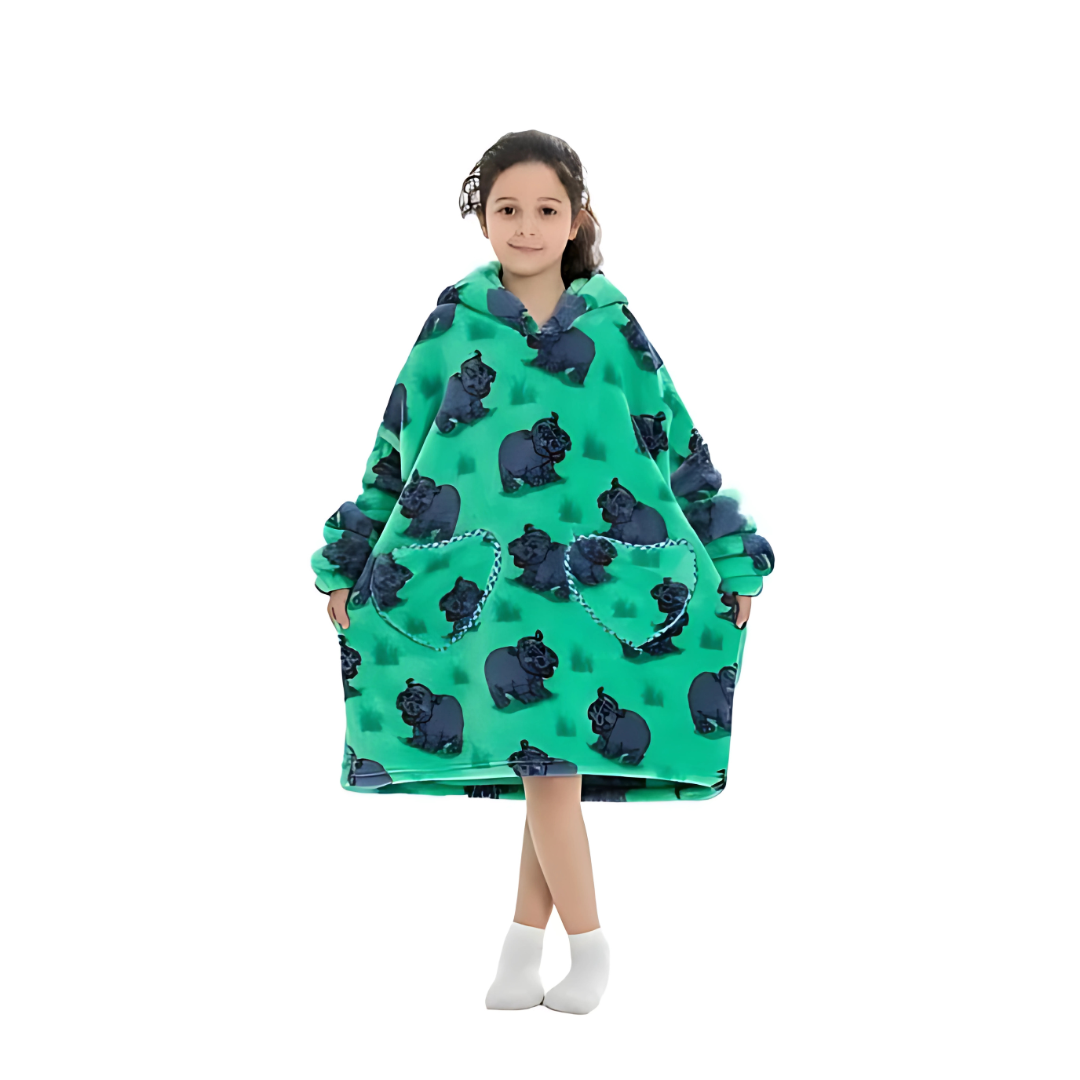 LittleWish - Hippopotamus Hoodie Blanket