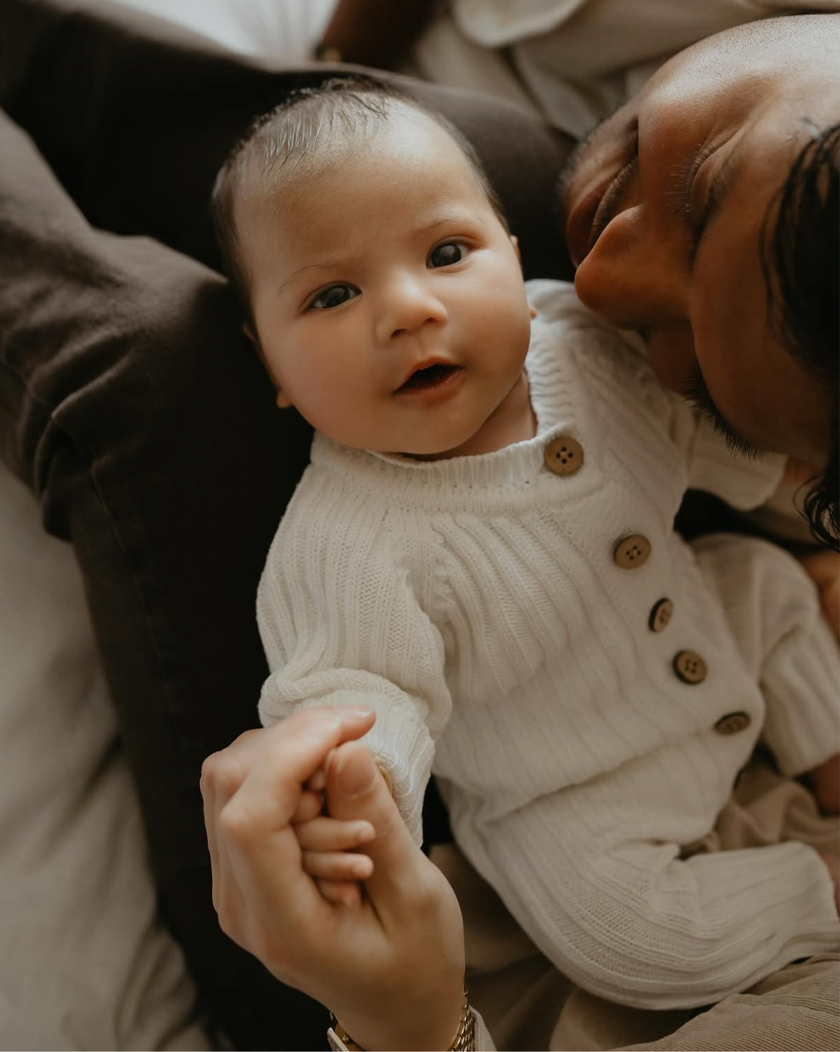 Knitted Romper Milk – Organic Cotton