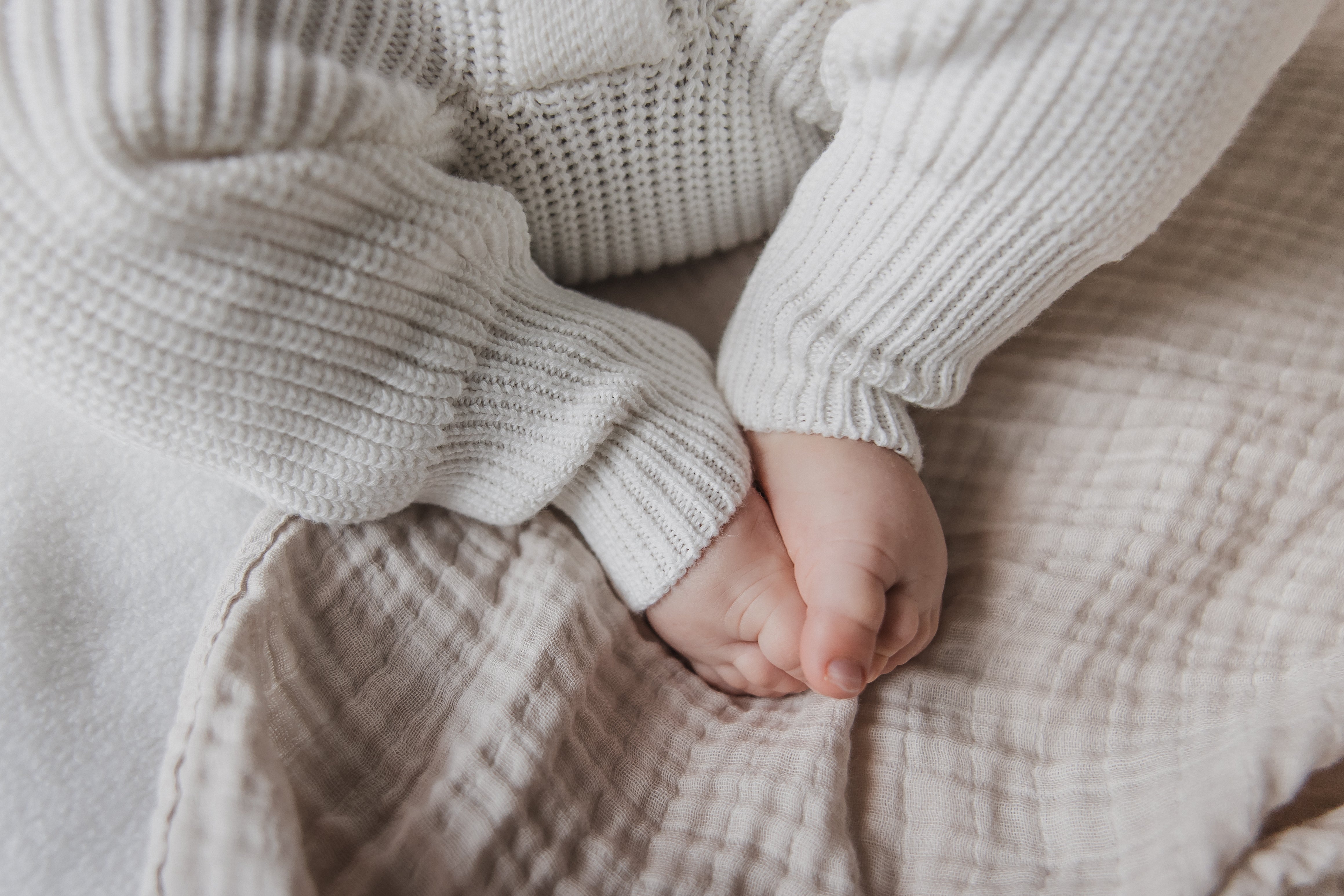 Knit Playsuit Milk - Organic cotton