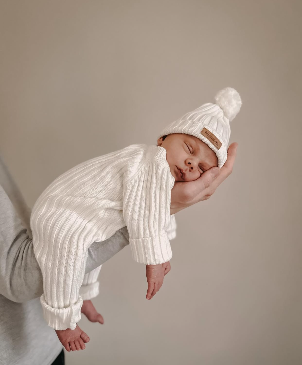Knitted Romper Milk – Organic Cotton