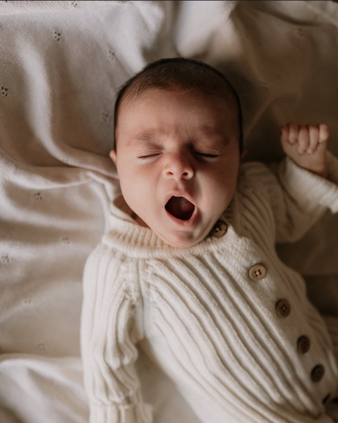 Knitted Romper Milk – Organic Cotton