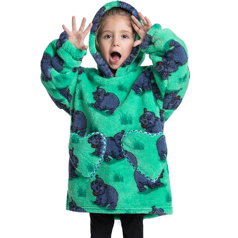LittleWish - Hippopotamus Hoodie Blanket